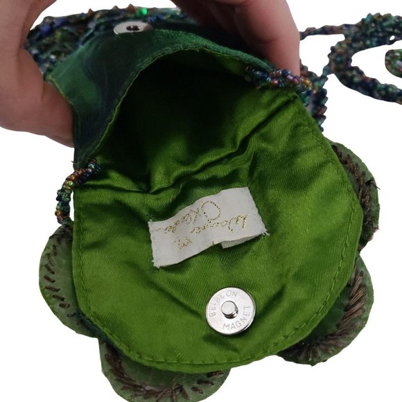 Wayne M Kleski Peacock Flapper Purse Vintage Style - Picture 7 of 8